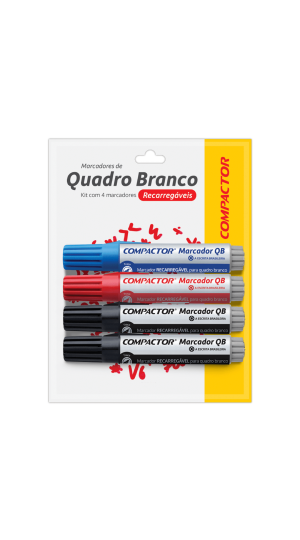 PINCEL QUADRO. BCO CONJ/04 RECARREGAVEL COMPACTOR