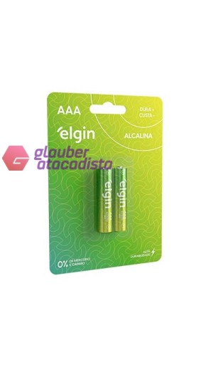 PILHA ALCALINA AAA PALITO CT/02 ELGIN